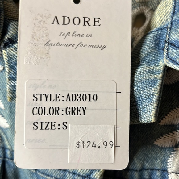 ADORE Designer Denim Jacket sz M - Picture 4 of 4